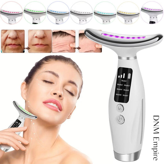 EMS mikroströms skönhetsapparat för ansikte, hals och axlar
En effektiv hudvårdsapparat som kombinerar EMS-mikroström med 7 olika LED-ljuseffekter för att vårda och förbättra hudens utseende. Den är utrustad med vib